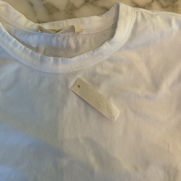 NWT Madewell Cotton Perfect Crewneck White TShirt pallet dust washed by hand - Picture 13 of 16